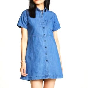 Madewell Size Large Fit and Flare Shirtdress